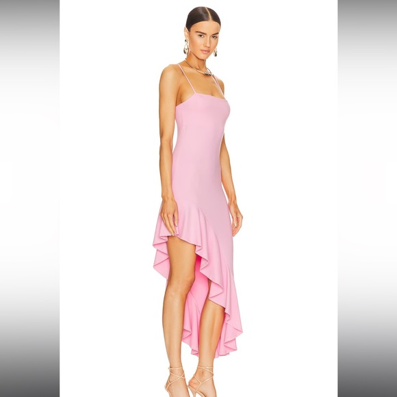 String Asymmetrical Ruffle Dress in Ballerina - Picture 2 of 5